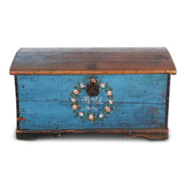 19th Century European Painted Pine Trunk C-VT