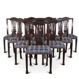 Set of Ten Carved Dining Chairs C-DK