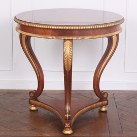 Round Scroll-Legged Table C-DK